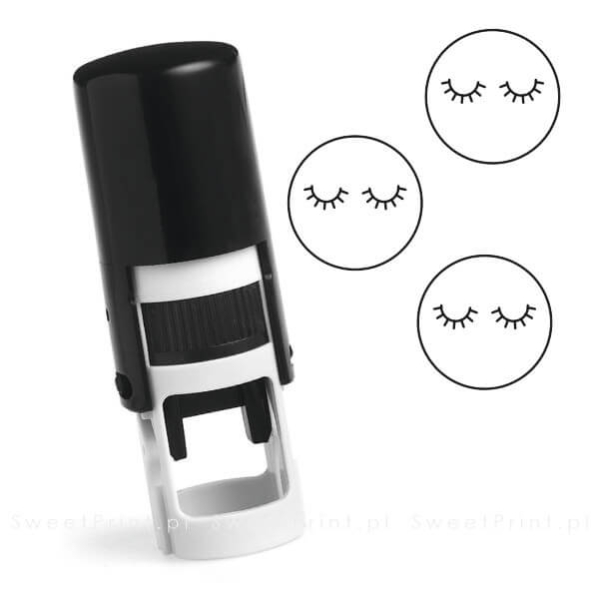 pieczątka z buźką - pieczątka do kart  stałego klienta - SweetPrint.pl