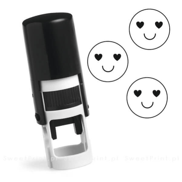 pieczątka z buźką - pieczątka do kart  stałego klienta - SweetPrint.pl
