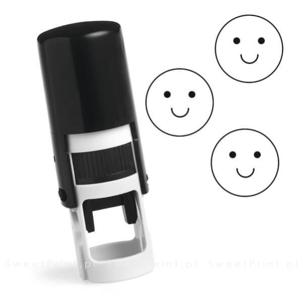 mini pieczątka z buźką - pieczątka do kart  stałego klienta - SweetPrint.pl