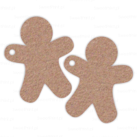 Etykietki / zawieszki kraft  PIERNICZEK / GINGERBREAD MAN