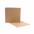 Baza kartki kwadratowej z papieru kraft + koperta - SweetPrint.pl