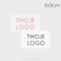 PRZEZROCZYSTE naklejki z logo  5x3 cm