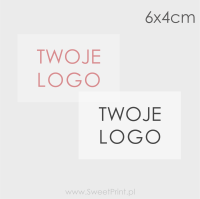 PRZEZROCZYSTE naklejki z logo  6x4 cm