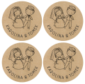 Personalizowane naklejki kraft z motywem Pary Młodej - SweetPrint.pl