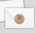 Personalizowane naklejki kraft z motywem Pary Młodej - SweetPrint.pl