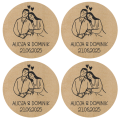 Personalizowane naklejki ślubne z papieru kraft - SweetPrint.pl