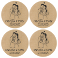 Personalizowane naklejki ślubne z papieru kraft - SweetPrint.pl