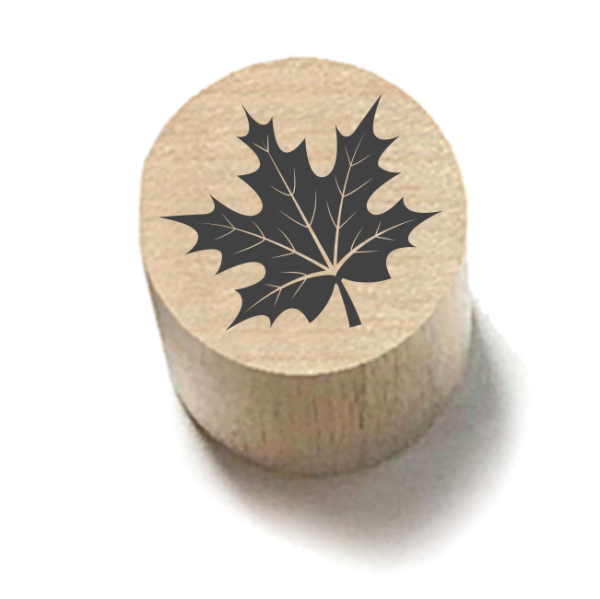 Drewniany stempel z jesiennym motywem - liść - SweetPrint.pl