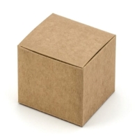 Pudełka KRAFT fasonowe, kwadratowe  8x8x8 cm / 100 szt