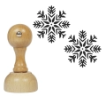 Drewniany stempel ze śnieżynką  - SweetPrint.pl