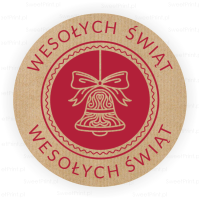 Naklejki świąteczne kraft EKO - WESOŁYCH ŚWIĄT
