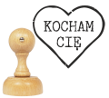 Stempel pieczątka z napisem KOCHAM CIĘ - SweetPrint.pl