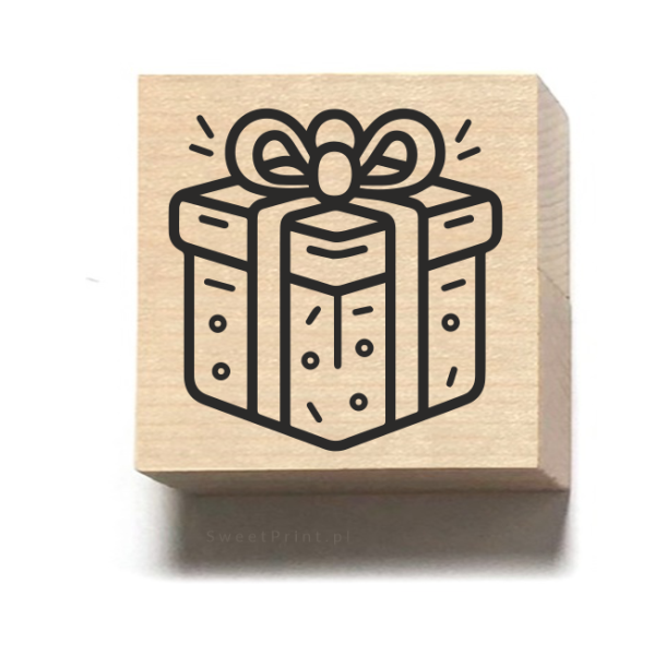 Drewniany stempel z motywem świątecznym - SweetPrint.pl