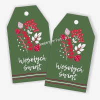 Świąteczne zawieszki do wydruku - GREEN CHRISTMAS
