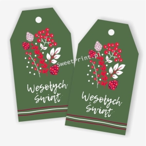 Świąteczne zawieszki do wydruku - GREEN CHRISTMAS