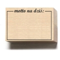 stempel bullet journal MOTTO NA DZIS – ramka na cytat