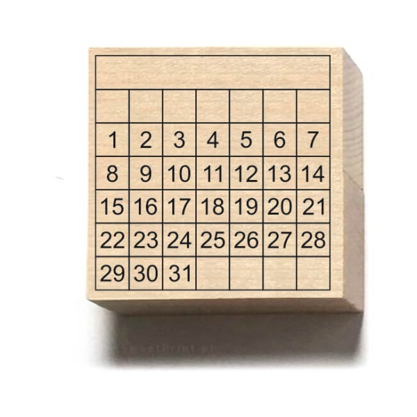 stempel bullet journal KALENDARZ tygodniowy – siatka
