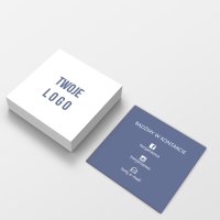 Kwadratowe wizytówki - etykiety / metki z logo