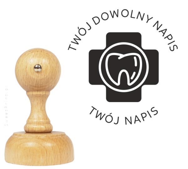 Personalizowany stempel dla stomatologa lub gabinetu dentystycznego - SweetPrint.pl