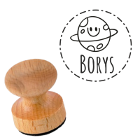 Pieczątka z imieniem PLANETA + poduszka z tuszem