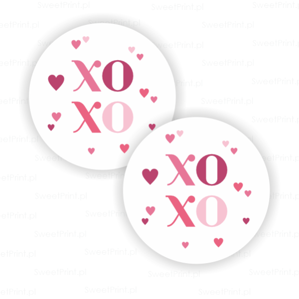 Naklejki z napisem XOXO - SweetPrint.pl