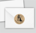 Personalizowane naklejki kraft z motywem Pary Młodej - SweetPrint.pl