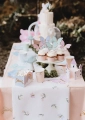 Bieżnik fizelinowy KWIATKI I MOTYLKI - SweetPrint.pl