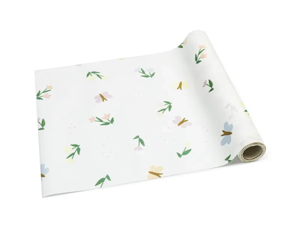 Bieżnik fizelinowy KWIATKI I MOTYLKI - SweetPrint.pl