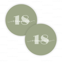 Naklejki na osiemnastkę LICZBA 18 - zielone