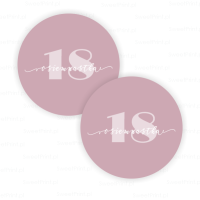 Naklejki na osiemnastkę LICZBA 18 - różowe