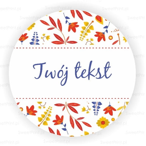 personalizowane naklejki z motywem kwiatowym