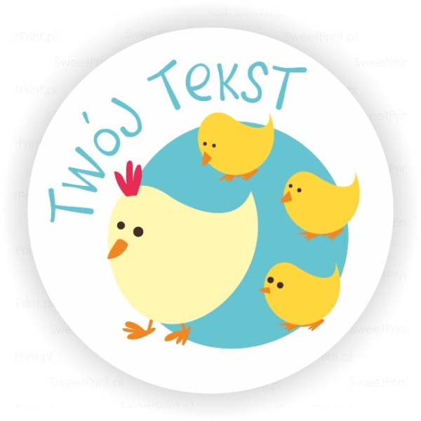 naklejki wielkanocne z własnym tekstem
