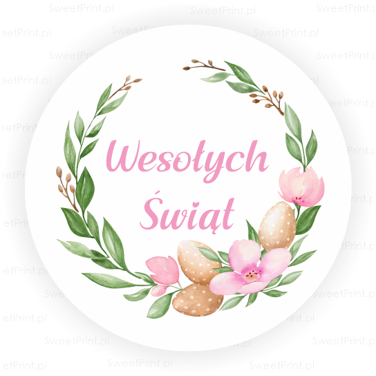 Naklejki wielkanocne w pastelowych kolorach - SweetPrint.pl
