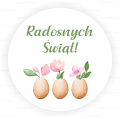 Naklejki wielkanocne w pastelowych kolorach - SweetPrint.pl