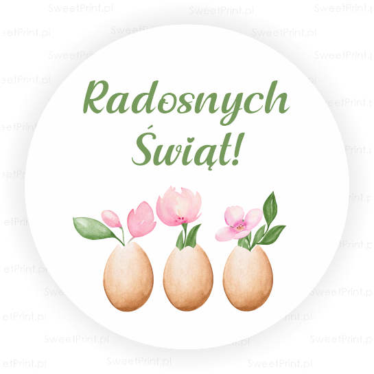 Naklejki wielkanocne w pastelowych kolorach - SweetPrint.pl