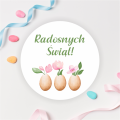 Naklejki wielkanocne w pastelowych kolorach - SweetPrint.pl