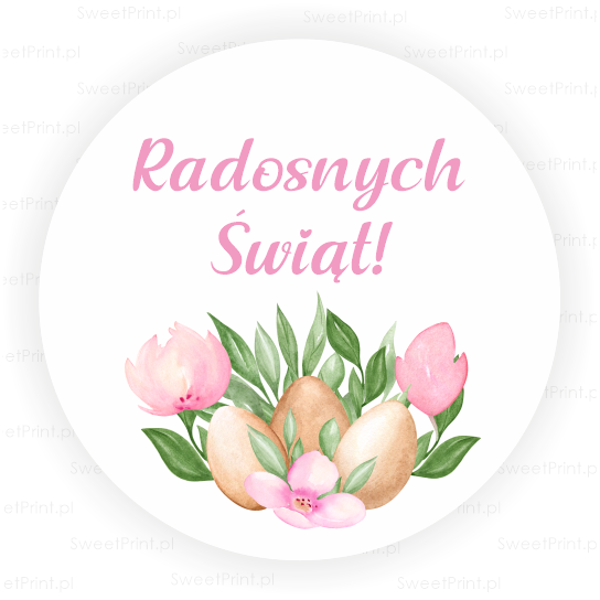 Naklejki wielkanocne w pastelowych kolorach - SweetPrint.pl