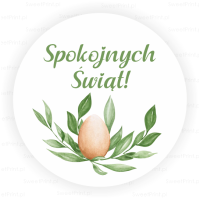 Naklejki wielkanocne SPOKOJNYCH ŚWIĄT