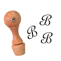 Mini stempel / pieczątka z inicjałem - litera B