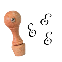 Mini stempel / pieczątka z inicjałem - litera E