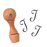Mini stempel / pieczątka z inicjałem - litera J
