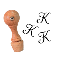 Mini stempel / pieczątka z inicjałem - litera K