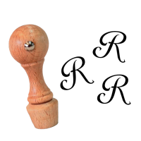 Mini stempel / pieczątka z inicjałem - litera R