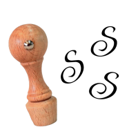 Mini stempel / pieczątka z inicjałem - litera S
