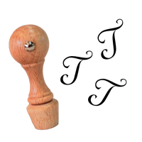 Mini stempel / pieczątka z inicjałem - litera T