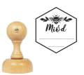 Stempel z napisem "Miód" – idealny do etykiet na słoiki z miodem - SweetPrint.pl