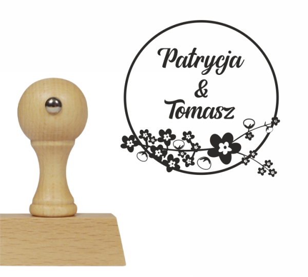 Personalizowany stempel ślubny / Pieczątka ślubna na zamówienie - SweetPrint.pl
