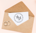 Personalizowany stempel ślubny z inicjałami - SweetPrint.pl