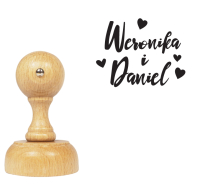 Personalizowany stempel ślubny z imionami