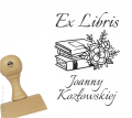 Stempel exlibris KSIĄŻKI I BUKIECIK – drewniany, personalizowany